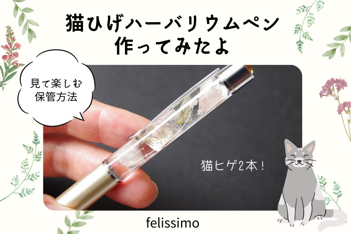 【猫ひげ保管に】フェリシモ猫部ハーバリウムペンキット作ってみた！